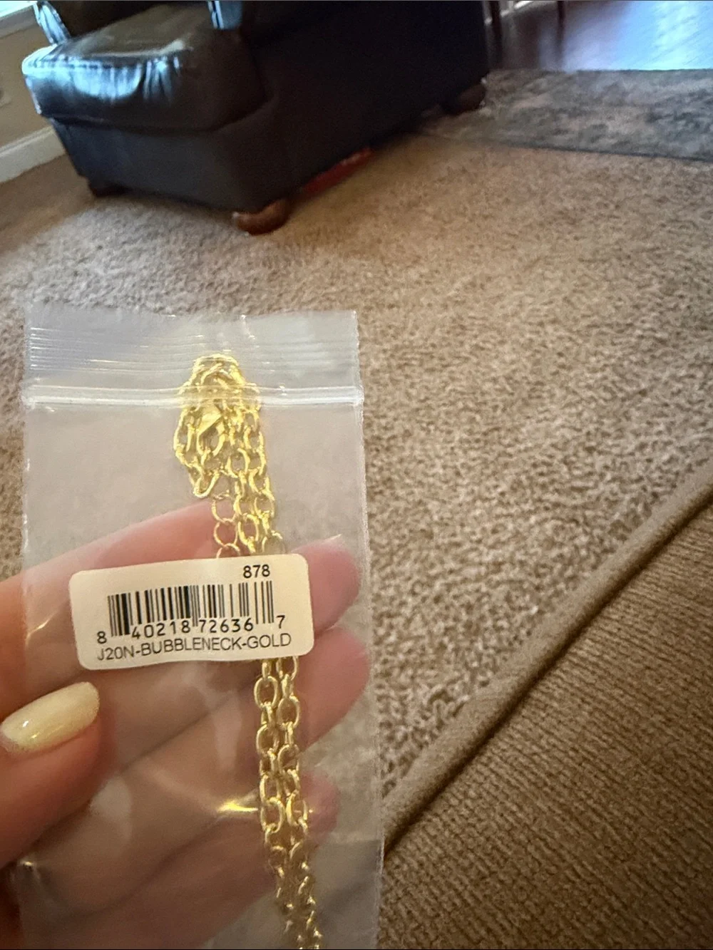 Gold Tone Cross Pendant Necklace with Chain uncommon James